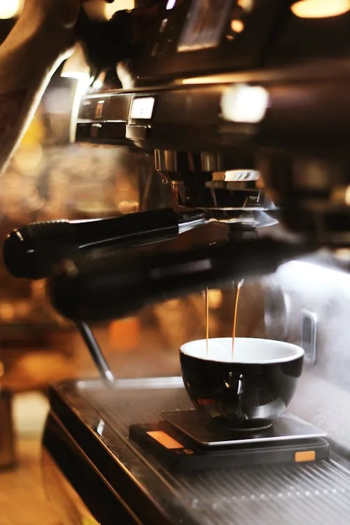 Close up shot of Breville Barista Express Coffee and Espresso Machine